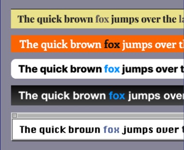 A graphic showing different themes